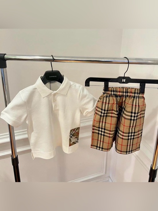 Burberry Other - Authentic Burberry Check Label Cotton Polo Shirt & Check Cotton Shorts Boys 4Y